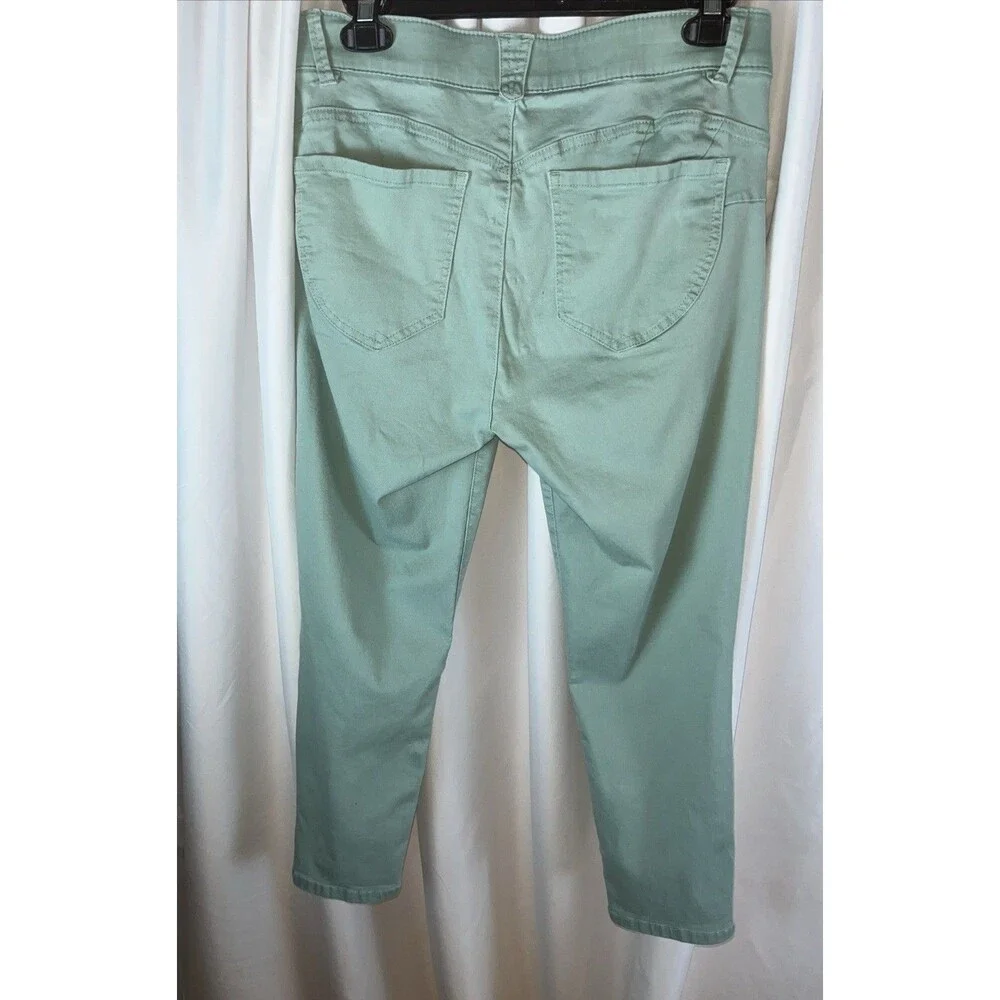 Democracy Ab Solution Women’s Petite Ankle Skimmer Jean Chino Pants Size 8P Mint